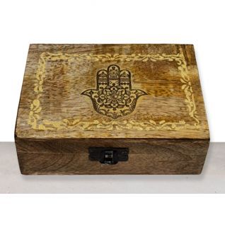 CAJA madera Hamsa